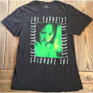 Vintage The Exorcist T Shirt Medium Black Regan Demon Graphic Horror Movie Goth